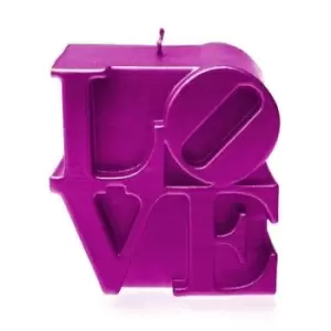 Image of Love Sign Candle – Metallic Pink