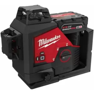 Image of Milwaukee Power Tools - M12 3PL-401C Green 360 3 Plane Laser 12V 1 x 4.0Ah Li-ion - MILM123PL401
