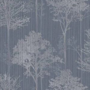 Image of Arthouse Stardust Tree Charcoal Wallpaper Paper