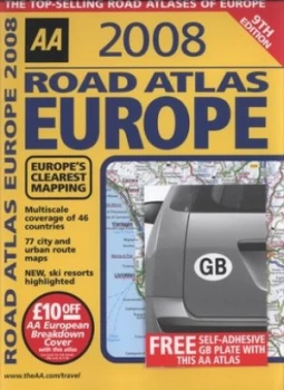 Image of Aa 2008 Road Atlas Europe Paperback