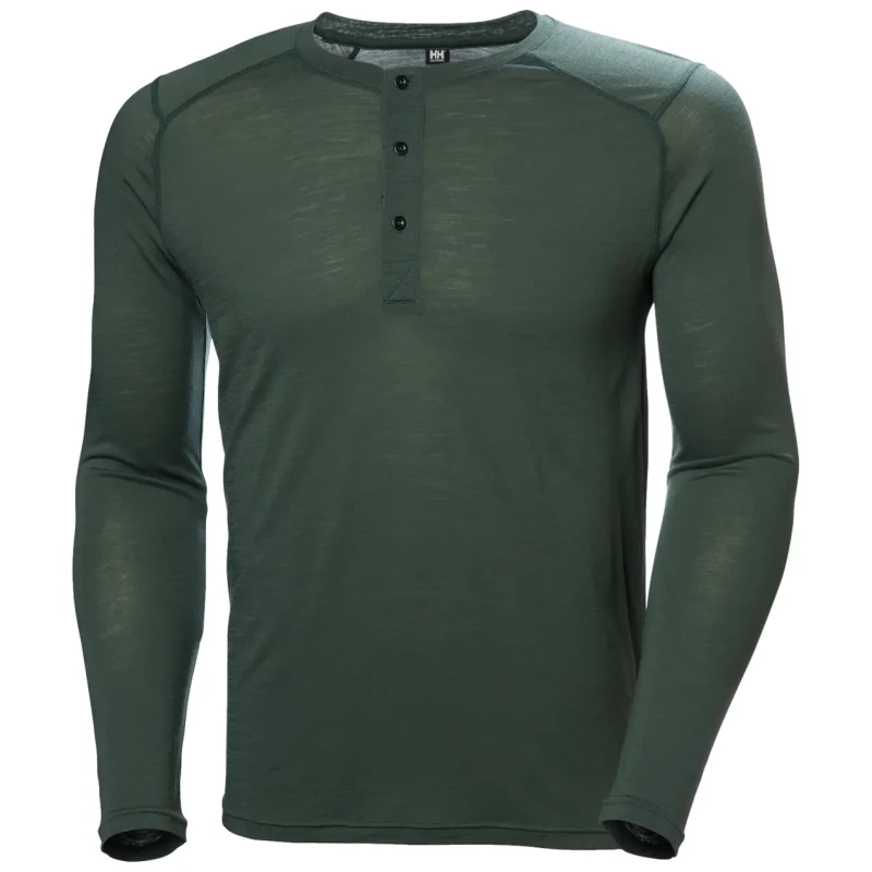 Image of Long sleeve T-Shirt Helly Hansen Durawool Henley Vert Male 2XL