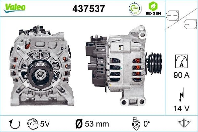 Image of Alternator VALEO 437537
