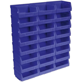 image of Sealey Plastic Storage Bin 103 x 85 x 53mm Blue Pack of 24