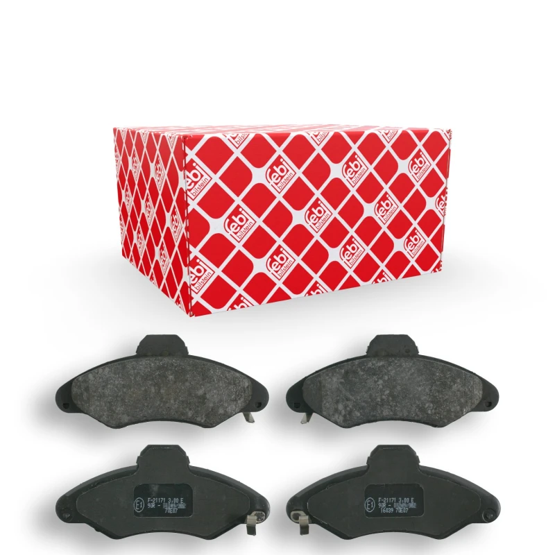 Image of FEBI BILSTEIN 16039 Brake pad set Front Axle, with acoustic wear warning Brake Pad Set,disc brake (402)