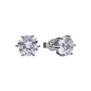 image of Diamonfire Silver White Zirconia Solitaire Earrings E5631