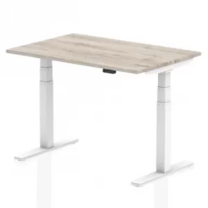 image of Trexus Sit Stand Desk White Legs 1200x800mm Grey Oak Ref HA01162