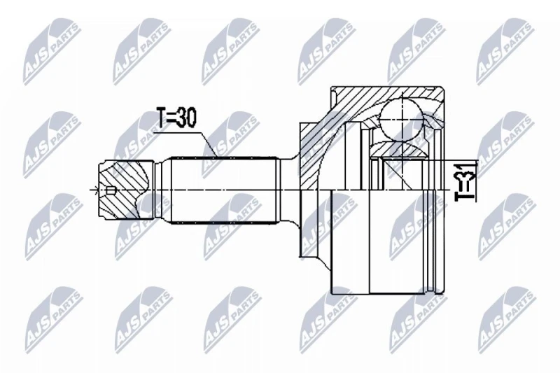 Image of NTY CV joint kit NTY NPZ-ME-033