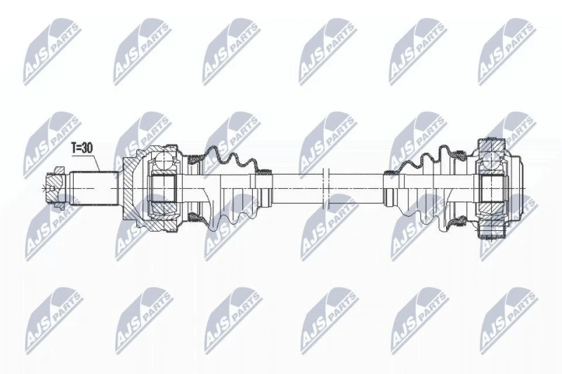 Image of NTY NPW-BM-071 Drive shaft Manual Transmission, Left Drive Shaft (13)
