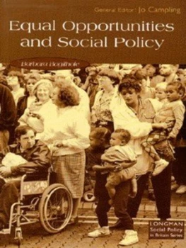 Image of Equal Opportunities and Social Policy by Dr B. Bagilhole Book