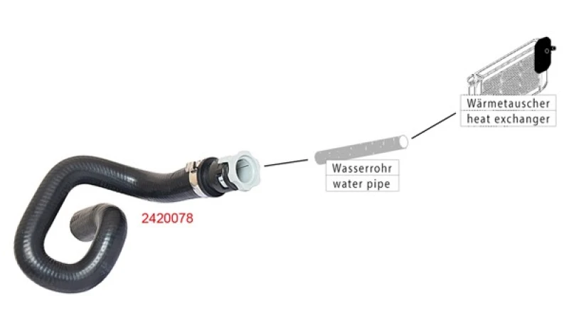 Image of Radiator hose METZGER 2420078