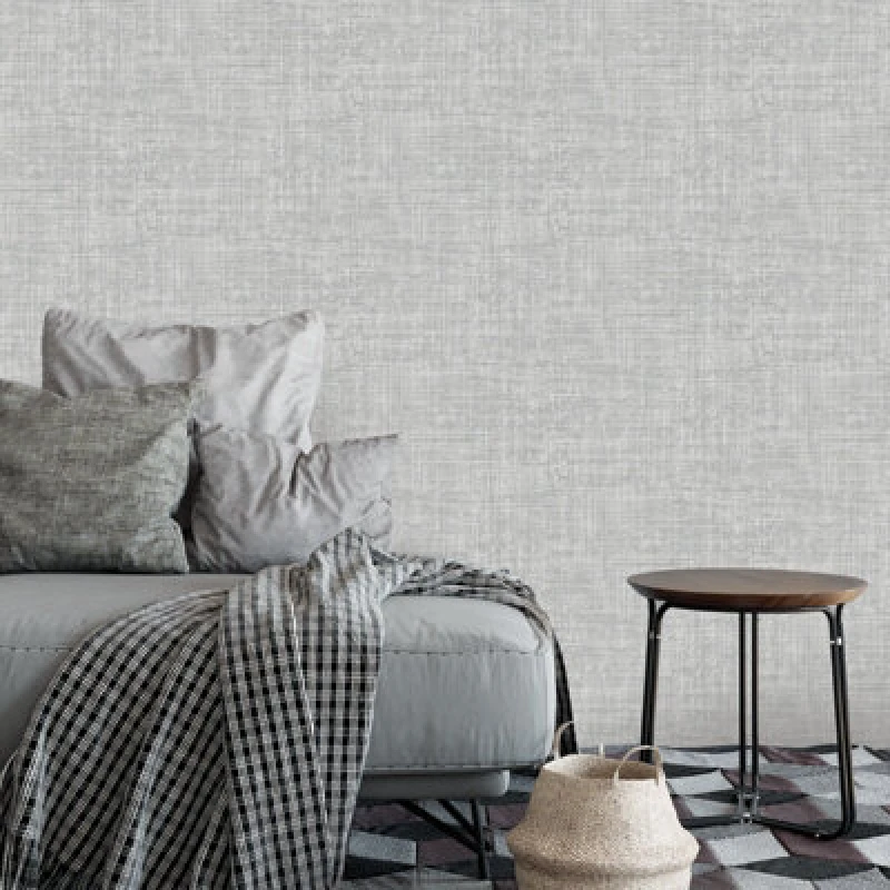 Image of Belgravia Decor Belgravia Decor Zambaiti Parati Marrakech Large Weave Grey Wallpaper Grey