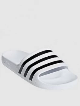 image of Adidas Adilette Aqua - White/Black