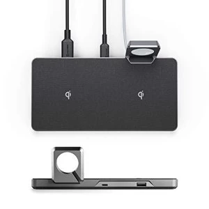 Image of Wireless Charging Station, ALOGIC 3 in 1 Wireless Charging Dock for iPhone 11/11 Pro/X/XS Max/X/8/8 Plus, AirPods/AirPods Pro...