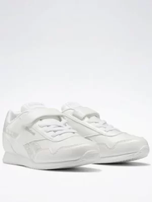 Image of Reebok Royal Classic Jogger 3 Shoes, Silver/White, Size 2.5 Older