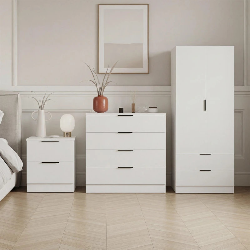 Image of Lassic Vida Designs Trega 3 Piece Bedroom Set 2 White unisex 3 Piece