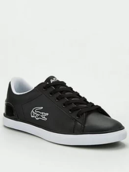 Image of Lacoste Boys Lerond 120 Lace Up Trainers - Black