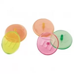 Image of Masters Neon Plastic Golf Ball Markers Pack of 12