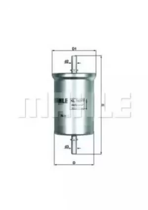 image of Fuel Filter KL165/1 78798951 by MAHLE Original