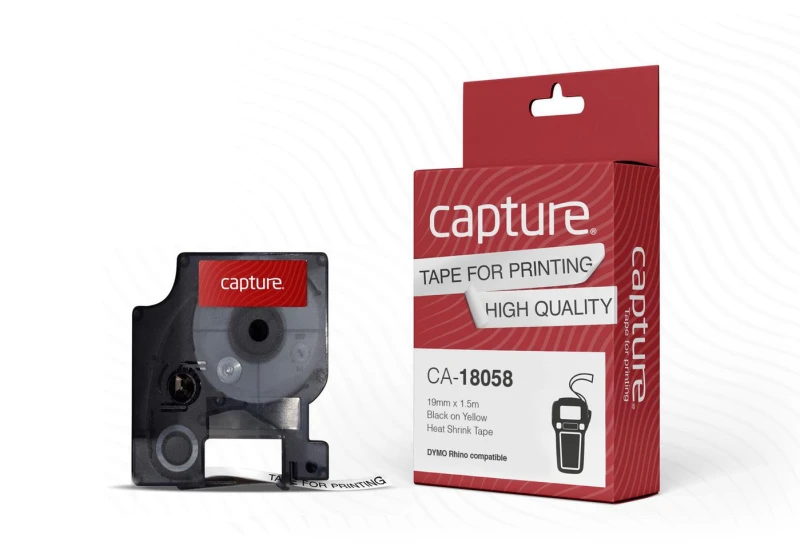 Image of Capture CA-18058 label-making tape Black on yellow
