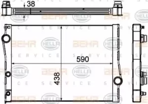 Image of x1 Behr Heat Exchanger 8MK376753-001 Genuine replacement part for Car Made in CN
