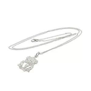 Liverpool FC Sterling Silver Crest Pendant And Chain (One Size) (Silver)