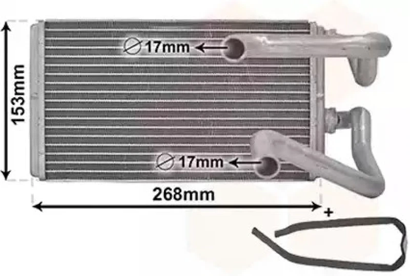 Image of VAN WEZEL 32006259 Heat Exchanger *** IR PLUS *** with accessories Heat Exchanger,interior heating (467)