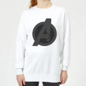 Image of Avengers Endgame Iconic Logo Womens Sweatshirt - White