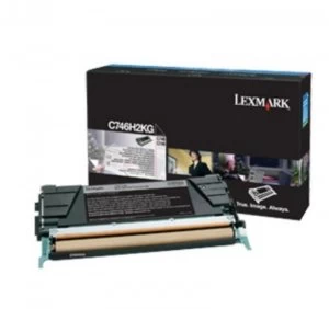 image of Lexmark C746H3KG Black Laser Toner Ink Cartridge