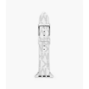 Image of Michael Kors Womens Pvc Band For Apple Watch, 38Mm/40Mm/41Mm - White