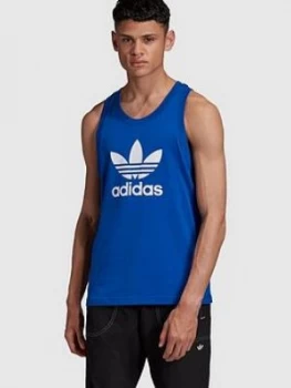 Image of adidas Originals Trefoil Tank - Blue Size M Men