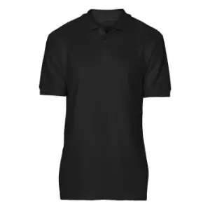 image of Gildan Softstyle Mens Short Sleeve Double Pique Polo Shirt (3XL) (Black)