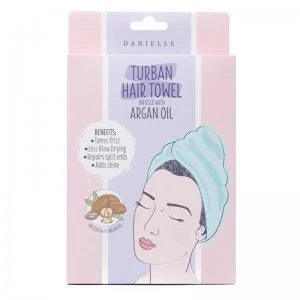 image of Danielle Beauty Finds Turban Hair Towel Infused with Argan Oil