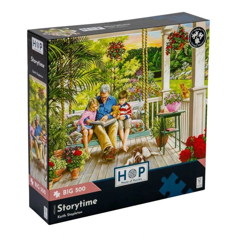 Image of The House Of Puzzles Storytime, BIG 500 Piece Jigsaw Puzzle Multi unisex