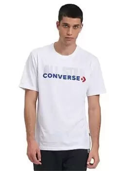 image of Converse All Star Tee, White, Size S, Men