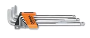 Image of Beta Tools 96 LBP/SC9 9pc Ball Head Extra Long Hexagon Key Wrench Set 000961354