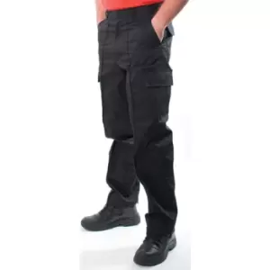 Uneek UC902 Mens Black 34R Cargo Trousers