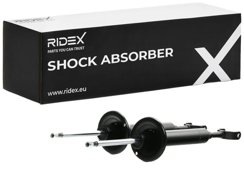 Image of RIDEX 854S2305 Shock absorber Front Axle, Gas Pressure, Twin-Tube, Spring-bearing Damper, Bottom Yoke, without accessories Shock Absorber (854)