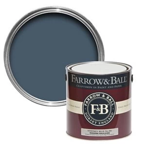 image of Farrow & Ball Modern Stiffkey blue No. 281 Matt Emulsion Paint 2.5L