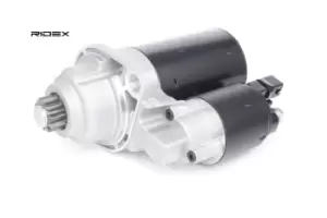Image of RIDEX Starter motor Starter Output: 1,1kW 2S0026 Starter,Engine starter VW,AUDI,FORD,Golf IV Schragheck (1J1),Golf V Schragheck (1K1),GOLF III (1H1)
