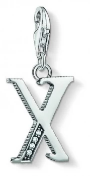 Thomas Sabo Letter X Pendant Sterling Silver Blackened Jewellery