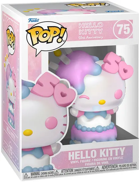 image of Hello Kitty Hello Kitty (50th Anniversary) Vinyl Figurine 75 Funko Pop! multicolour