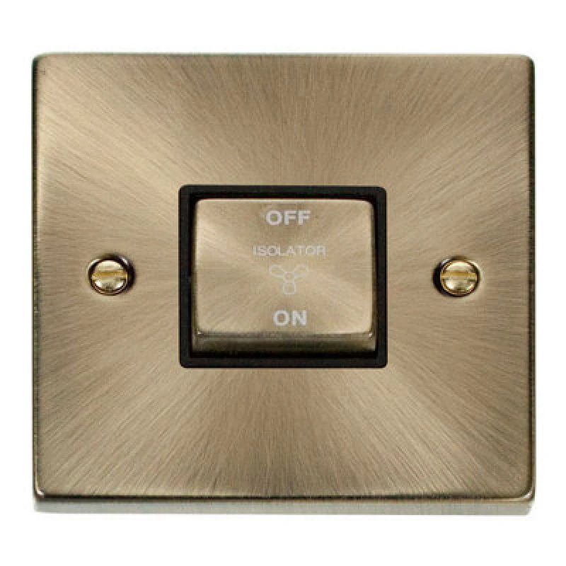 Image of SE Home Antique Brass 10A 1 Gang Ingot 3 Pole Fan Isolation Switch Gold unisex