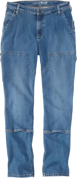 Image of Carhartt Double Front Straight Ladies Jeans, blue, Size XL 36 for Women