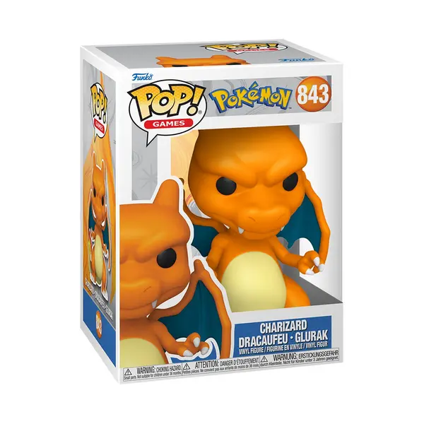 image of Pokemon Charizard vinyl figurine no. 843 Funko Pop! multicolor Onesize Unisex