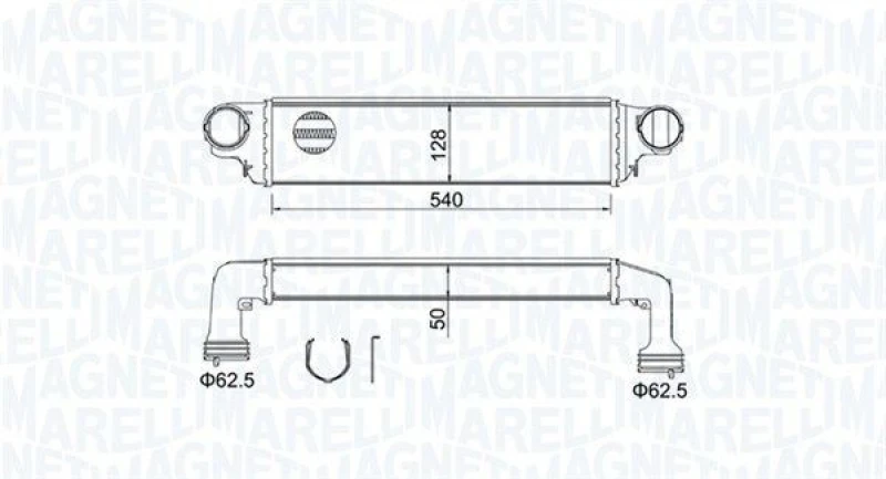 Image of MAGNETI MARELLI Intercooler MAGNETI MARELLI 351319204890