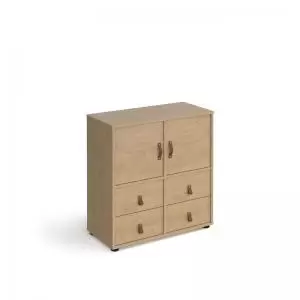 Image of Universal cube storage unit 875mm high on glides with 2 cupboards and