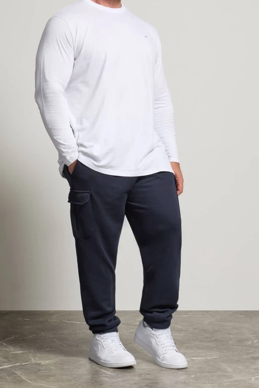 Image of BadRhino Mens Cargo Joggers in Dark Navy Size: 4XL Dark Navy Male 4XL