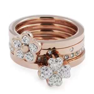 image of Ladies Folli Follie PVD rose plating Size N.5 Winter Wonder Ring