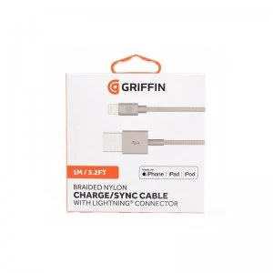 image of Griffin 1m Braided Lightning Charge Sync Cable