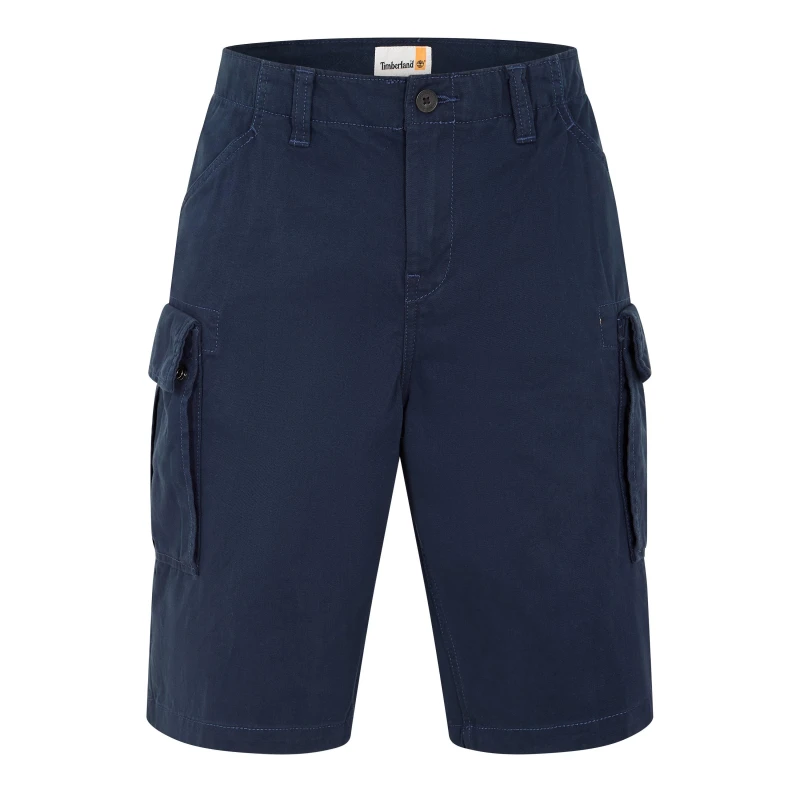 Image of Timberland Mens Twill Cargo Shorts Cargo Shorts 30 Blue 33683418300